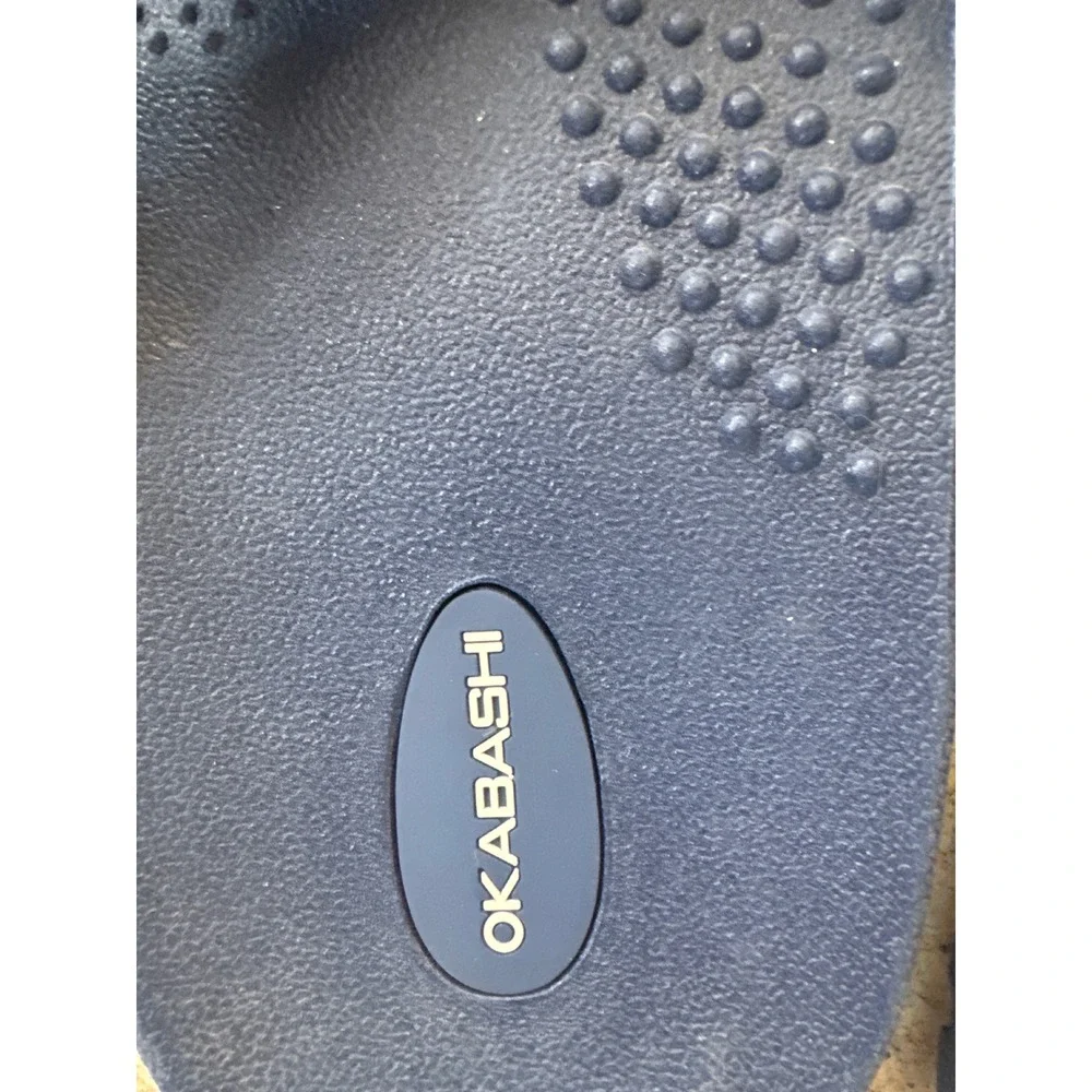 Okabashi Mens XL Navy Blue Surf Slide Sandals Made in USA Size 10.5-11.5 NEW